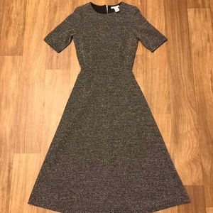 Charcoal Midi A Line Dress